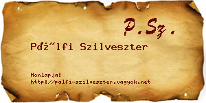 Pálfi Szilveszter névjegykártya