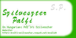 szilveszter palfi business card